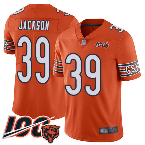 Chicago Bears Limited Orange Men Eddie Jackson Alternate Jersey NFL Football #39 100th Season->women nfl jersey->Women Jersey
